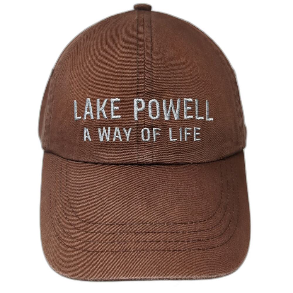 Sansegal Lake Powell A Way of Life Hat Brown One Size Baseball Cap Slideback